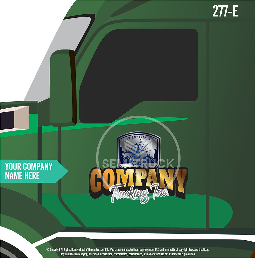 Thumbnail: CUSTOM USDOT COMPLIANT DIE-CUT TRUCK SIGN SET WITH UV OVERLAMINATE PROTECTION