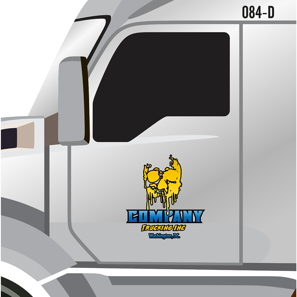 Thumbnail: CUSTOM USDOT COMPLIANT DIE-CUT TRUCK SIGN SET WITH UV OVERLAMINATE PROTECTION