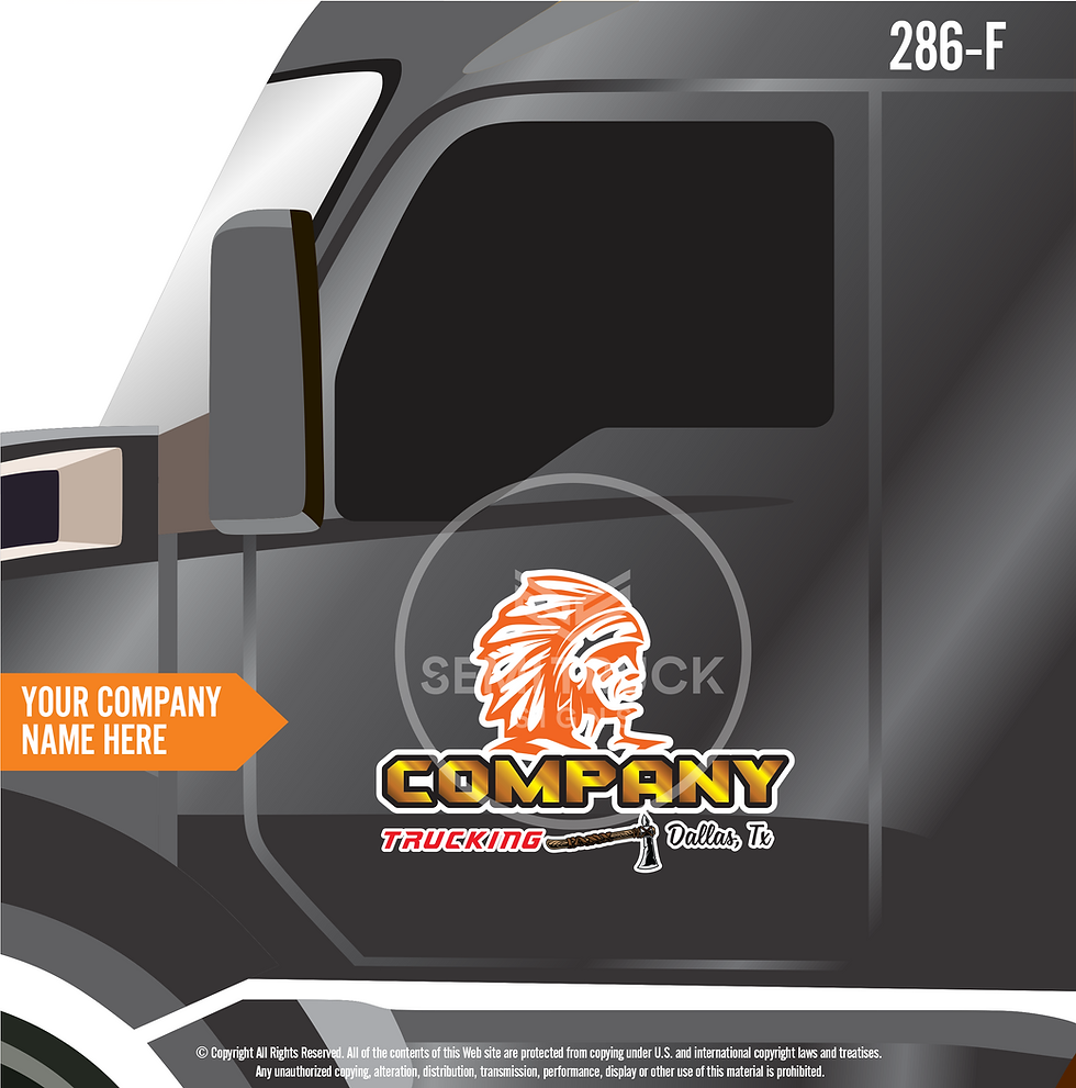 Thumbnail: CUSTOM USDOT COMPLIANT DIE-CUT TRUCK SIGN SET WITH UV OVERLAMINATE PROTECTION