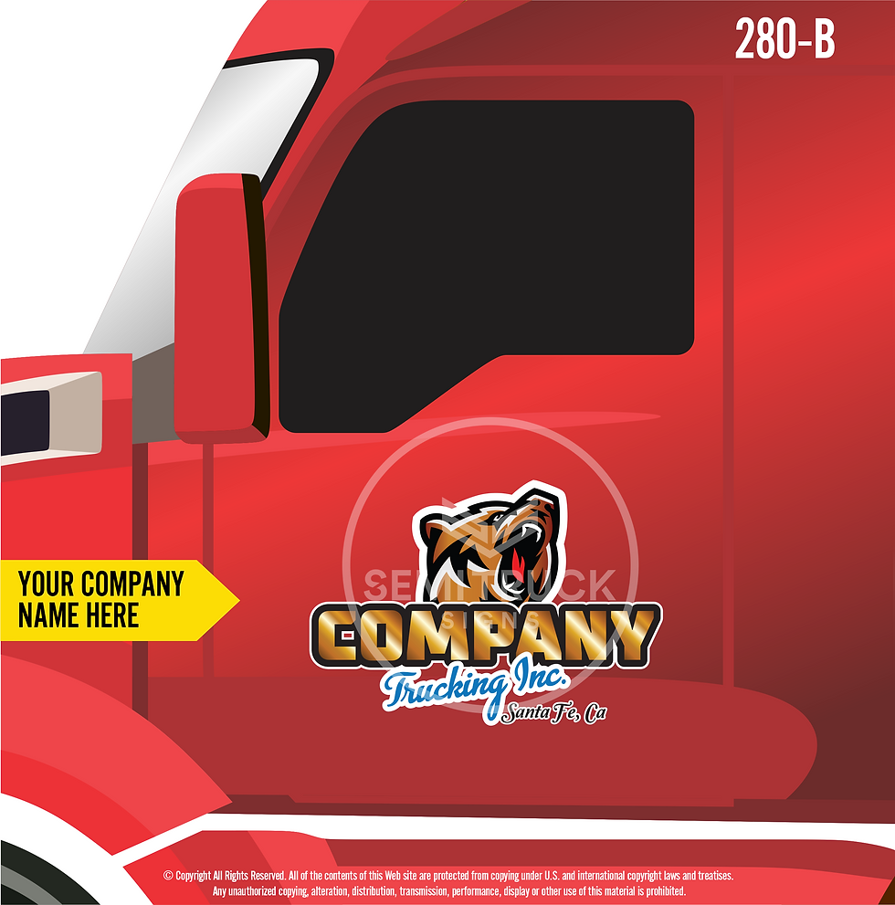 Thumbnail: CUSTOM USDOT COMPLIANT DIE-CUT TRUCK SIGN SET WITH UV OVERLAMINATE PROTECTION