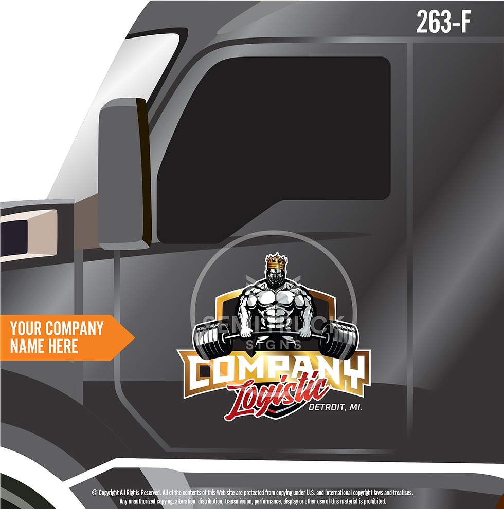 Thumbnail: CUSTOM USDOT COMPLIANT DIE-CUT TRUCK SIGN SET WITH UV OVERLAMINATE PROTECTION