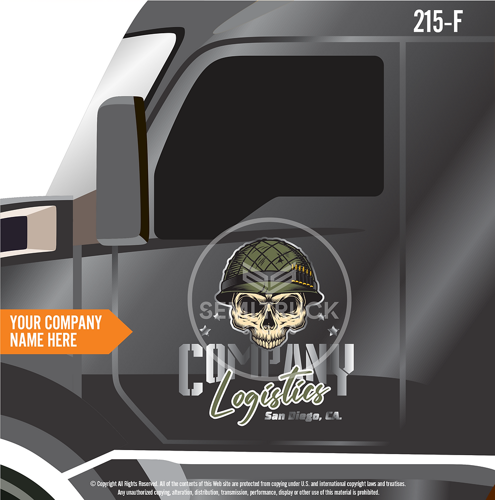 Thumbnail: CUSTOM USDOT COMPLIANT DIE-CUT TRUCK SIGN SET WITH UV OVERLAMINATE PROTECTION