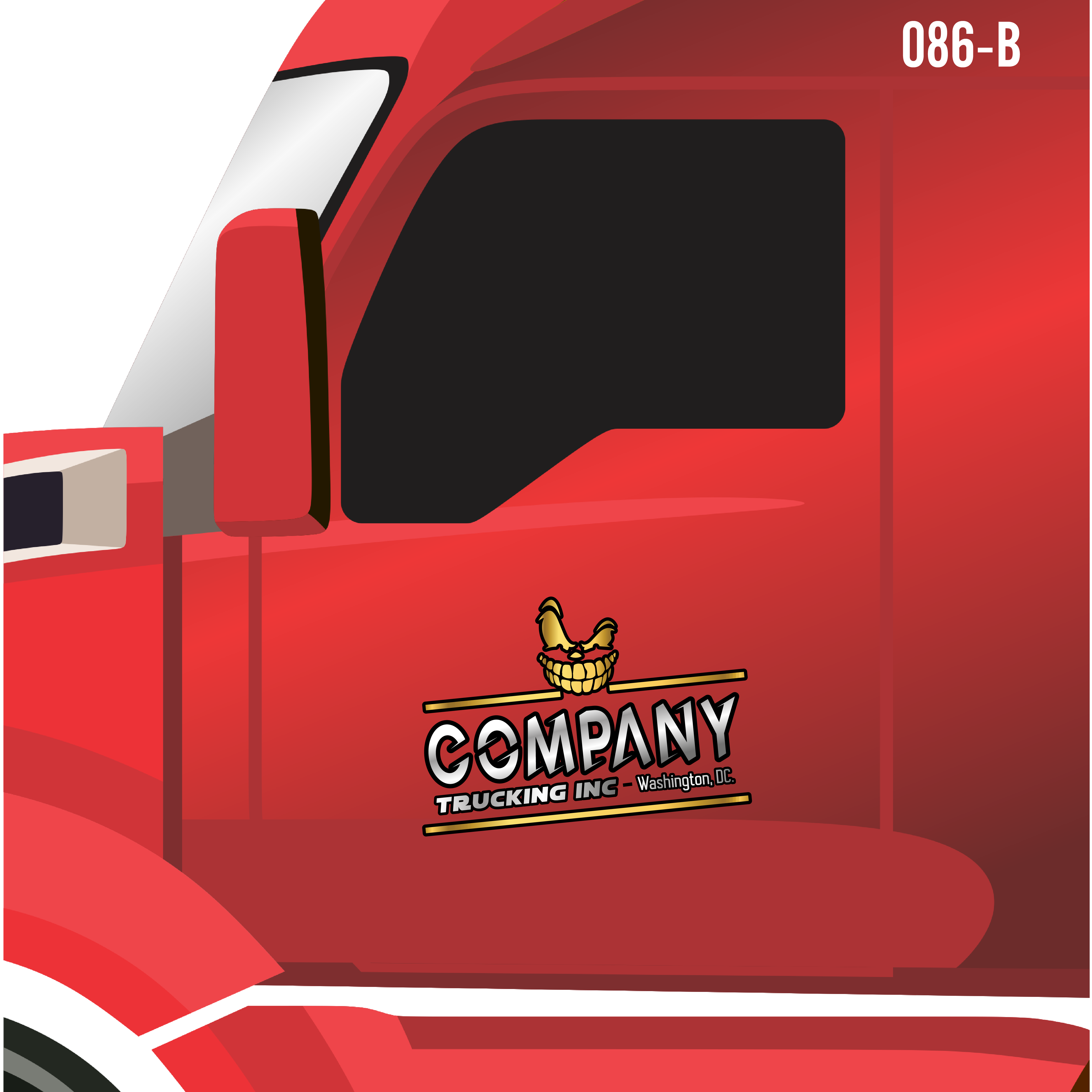 CUSTOM USDOT COMPLIANT DIE-CUT TRUCK SIGN SET WITH UV OVERLAMINATE PROTECTION