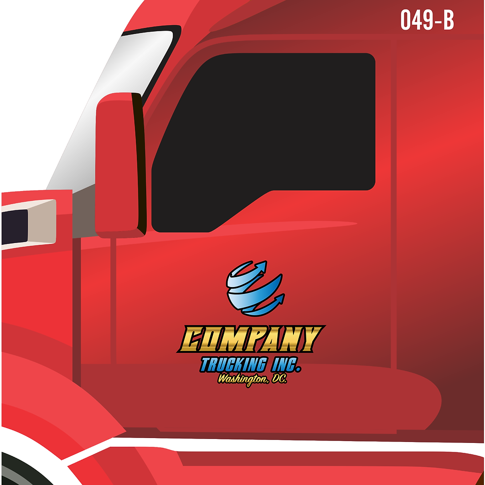 Thumbnail: CUSTOM USDOT COMPLIANT DIE-CUT TRUCK SIGN SET WITH UV OVERLAMINATE PROTECTION
