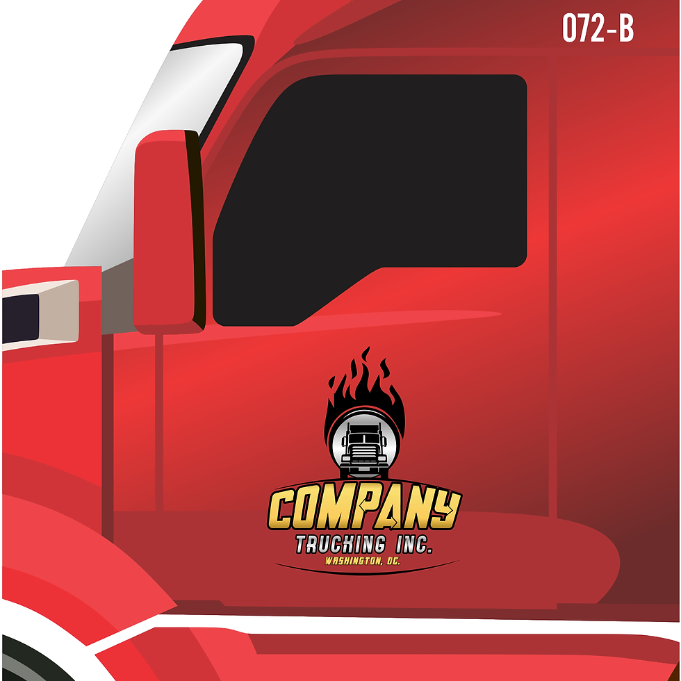 Thumbnail: CUSTOM USDOT COMPLIANT DIE-CUT TRUCK SIGN SET WITH UV OVERLAMINATE PROTECTION