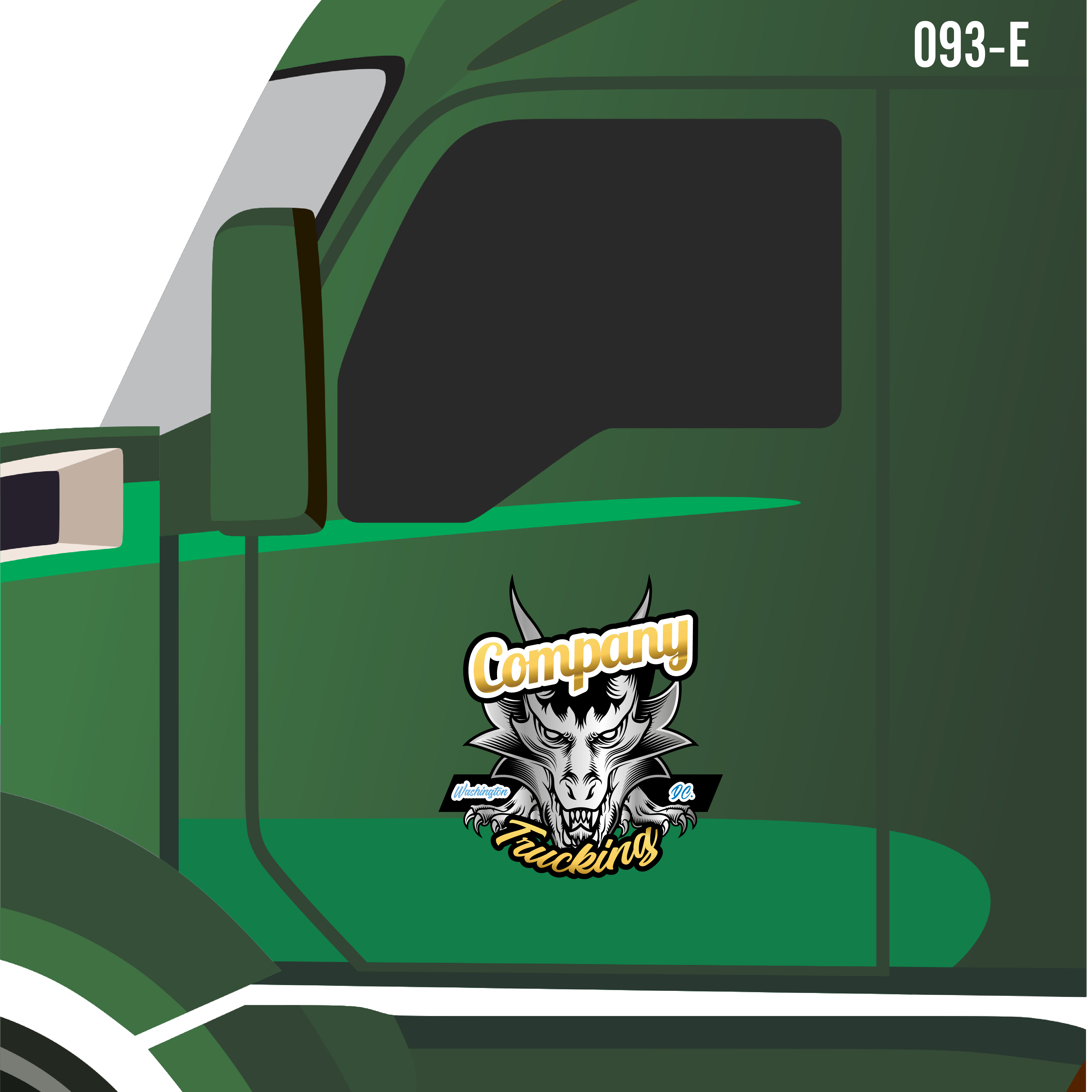 CUSTOM USDOT COMPLIANT DIE-CUT TRUCK SIGN SET WITH UV OVERLAMINATE PROTECTION