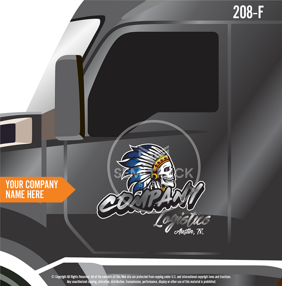 Thumbnail: CUSTOM USDOT COMPLIANT DIE-CUT TRUCK SIGN SET WITH UV OVERLAMINATE PROTECTION