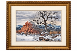 "SNOW IN THE CANYON" WATERCOLOR BY STEFAN KRAMAR