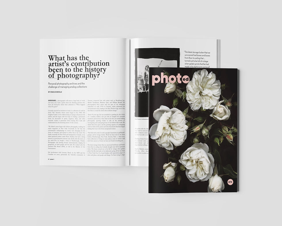 Craig D’Arville asks important questions about photographers estates