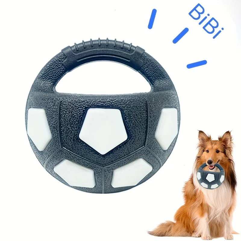 Thumbnail: Soccer Ball Pet Vocal Toy, Durable TPR Material, Dog Toy with Carrying Handle, S
