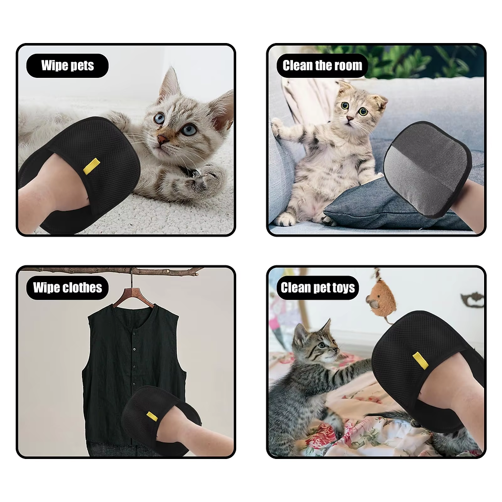 Thumbnail: Pet Hair Removal Tool Reusable Static Removal Gloves, Double-Sided Grooming Glov