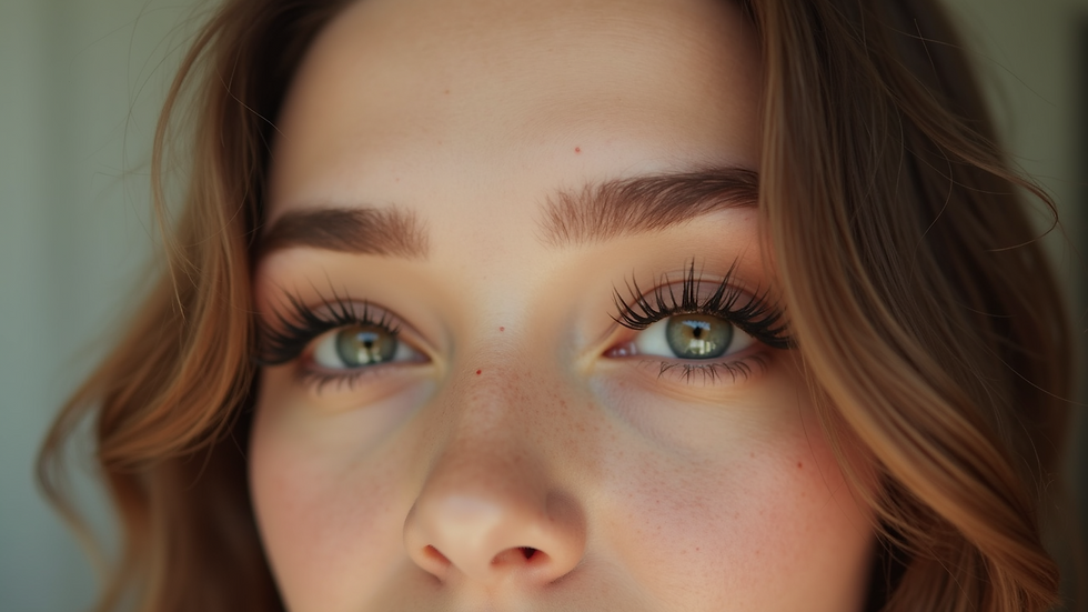 Close-up view of a cozy lash studio interior with soft lighting