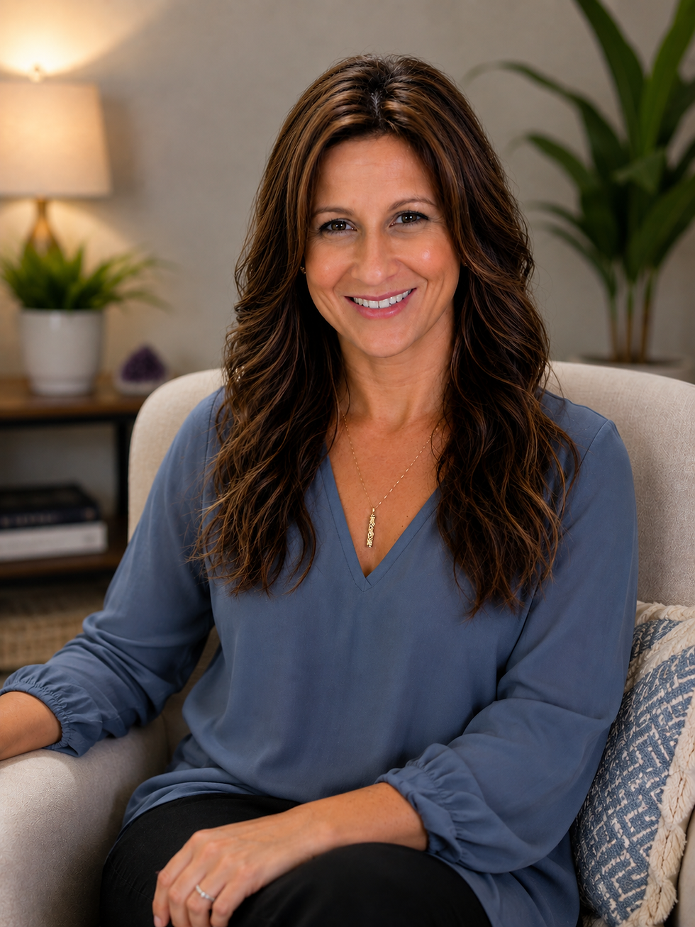 Psychotherapy services provider smiling in office setting