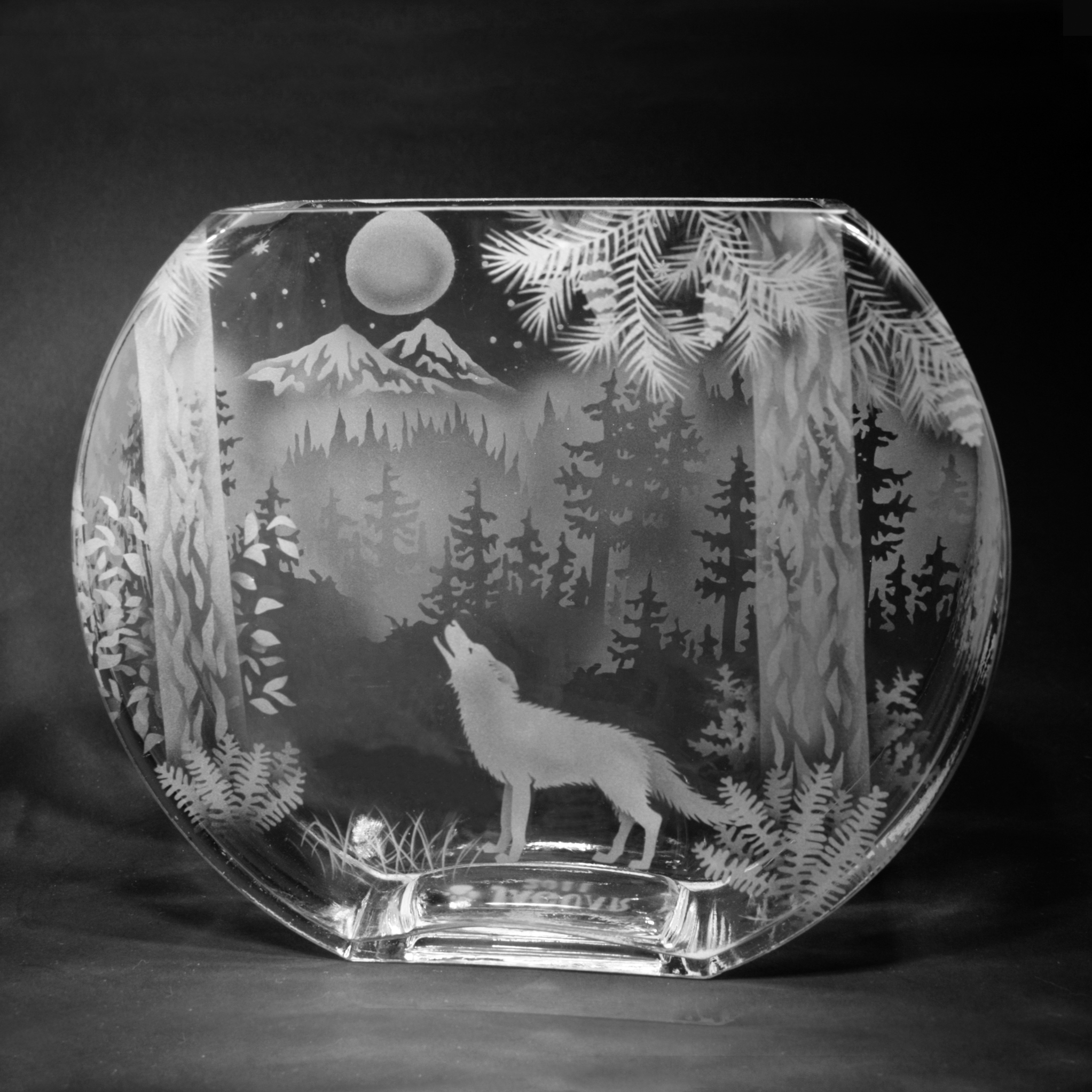 etched glass, jaguar art glass, eugene oregon