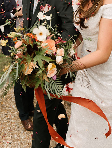 September Wedding confetti photo