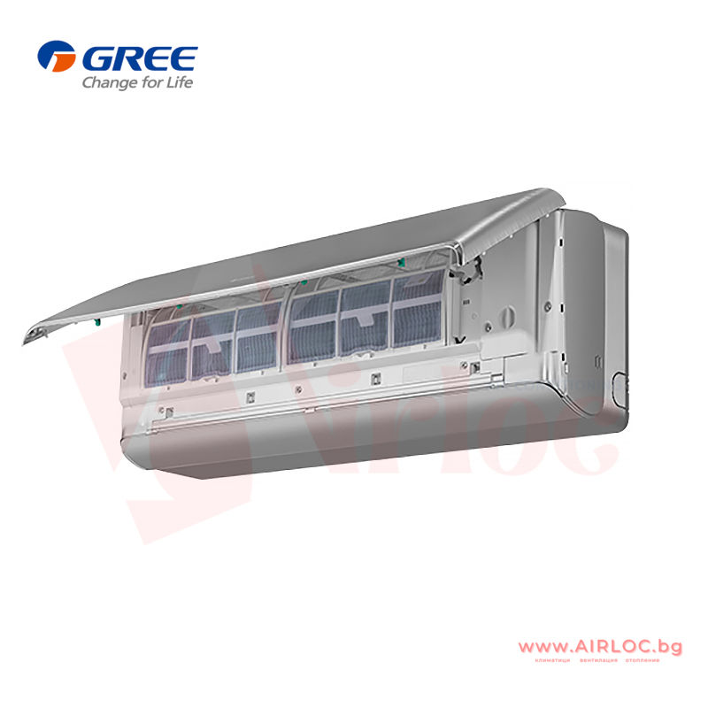 Thumbnail: Инверторен климатик GREE AIRY GWH09AVCXB-K6DNA1B, Silver, 9000BTU,  A+++/A++