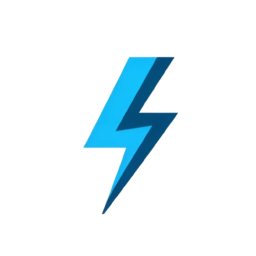 DALLÂ_E_2024-05-23_18.37.10_-_A_logo_featuring_a_blue_lightning_bolt_on_a_white_background