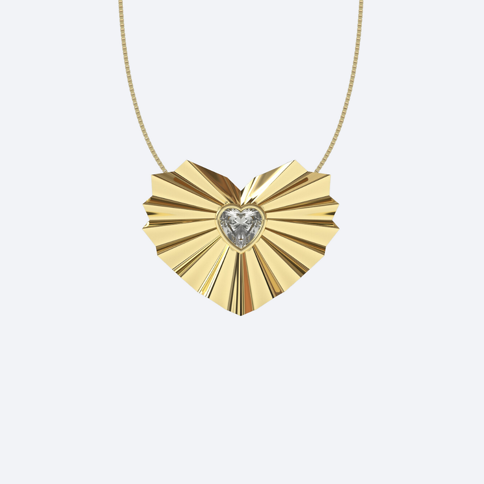 Miniatura: Colar Origami - Dourado