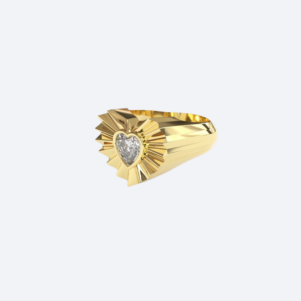 Miniatura: Anel Origami - Dourado