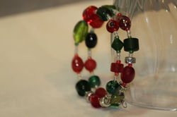 Bracelet Xmas color on memory wire