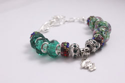 Deep green-Multi color crystal