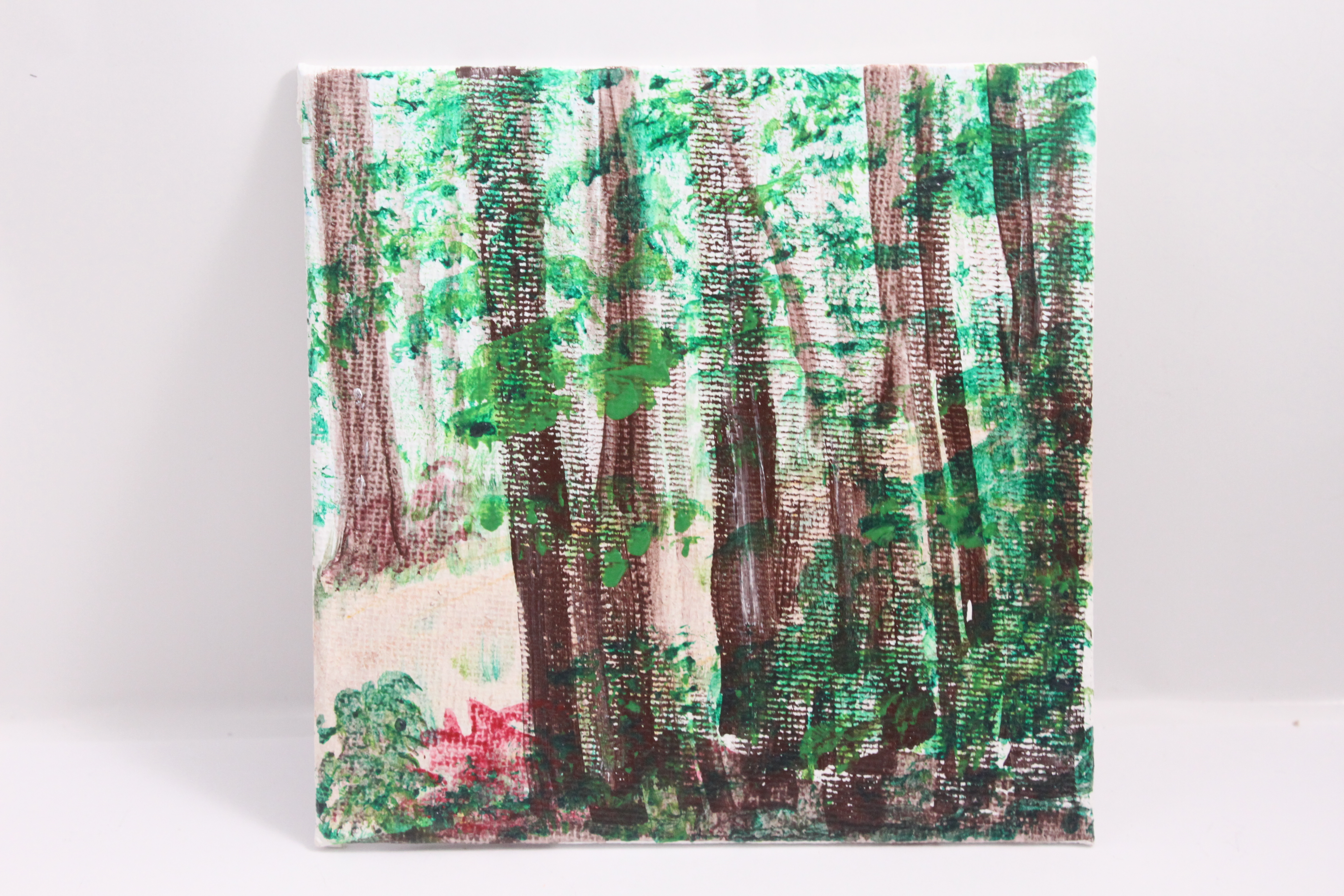 Trail in the woods - mini painting