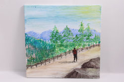 Lone walk - mini painting