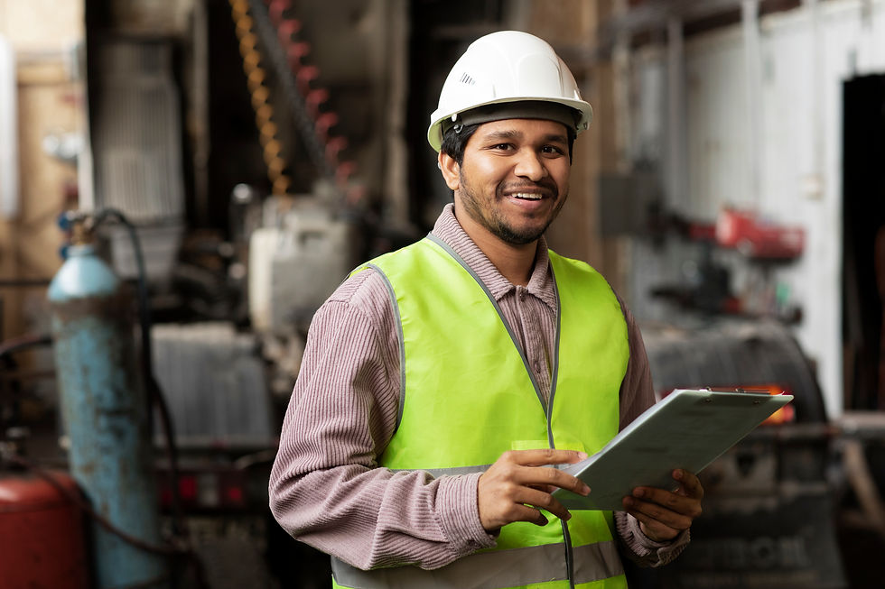 Facility management executive in the field