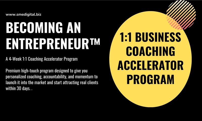 Becoming An Entrepreneur™ 1:1 Business Coaching Accelerator Program