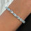 Thumbnail: Natural Topaz Blue Oval 925 Sterling Silver Open Box Clasp Bracelet
