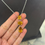 Thumbnail: Natural Citrine 3 stone lariat necklace