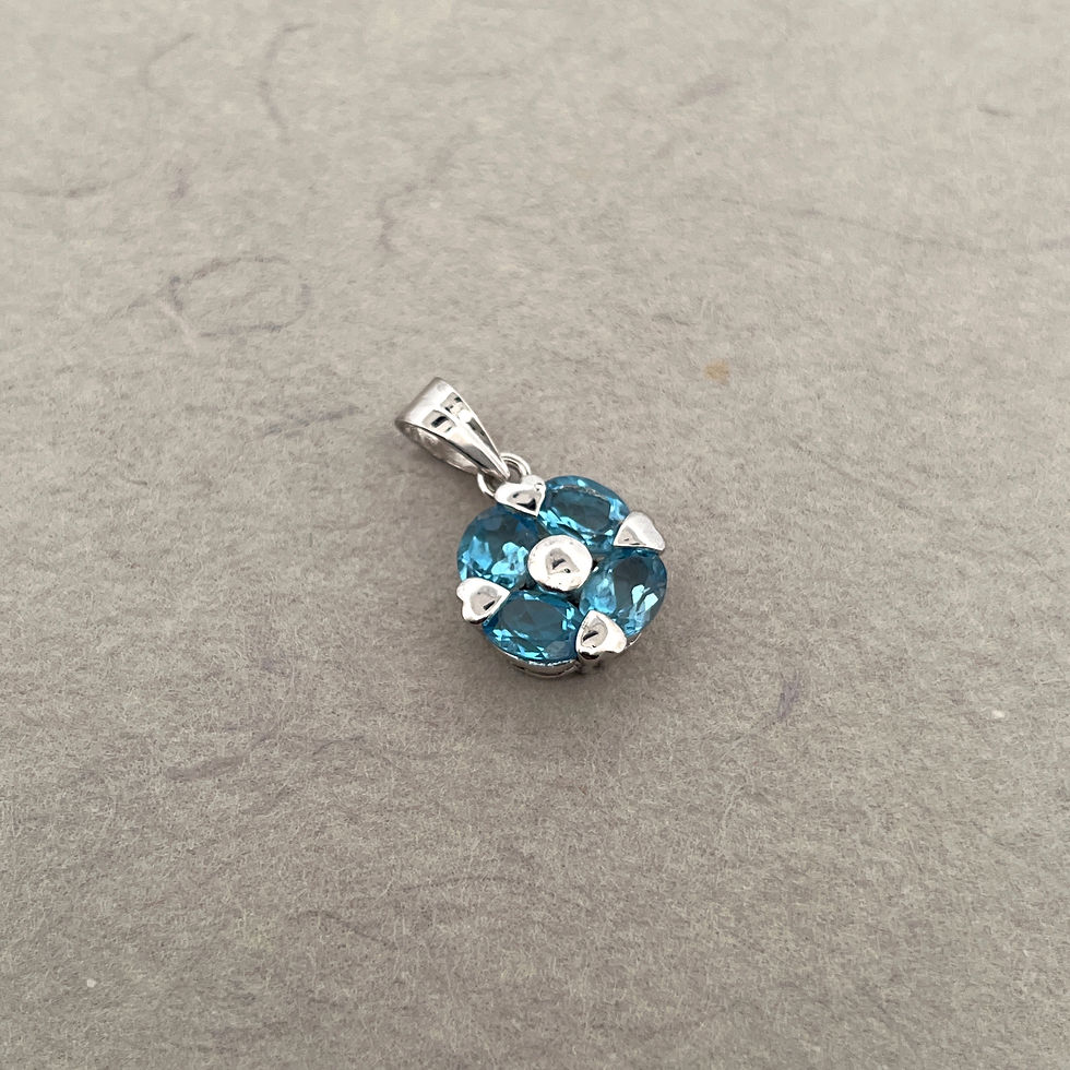 Miniatura: Natural Blue topaz pendant