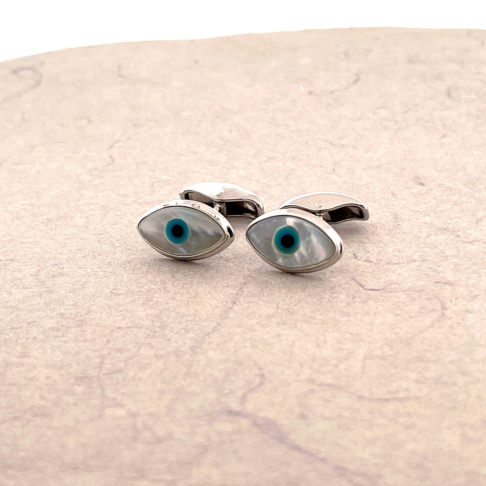 Miniatura: Natural Evil eye cufflinks