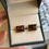 Thumbnail: Natural Amber rectangle cufflinks
