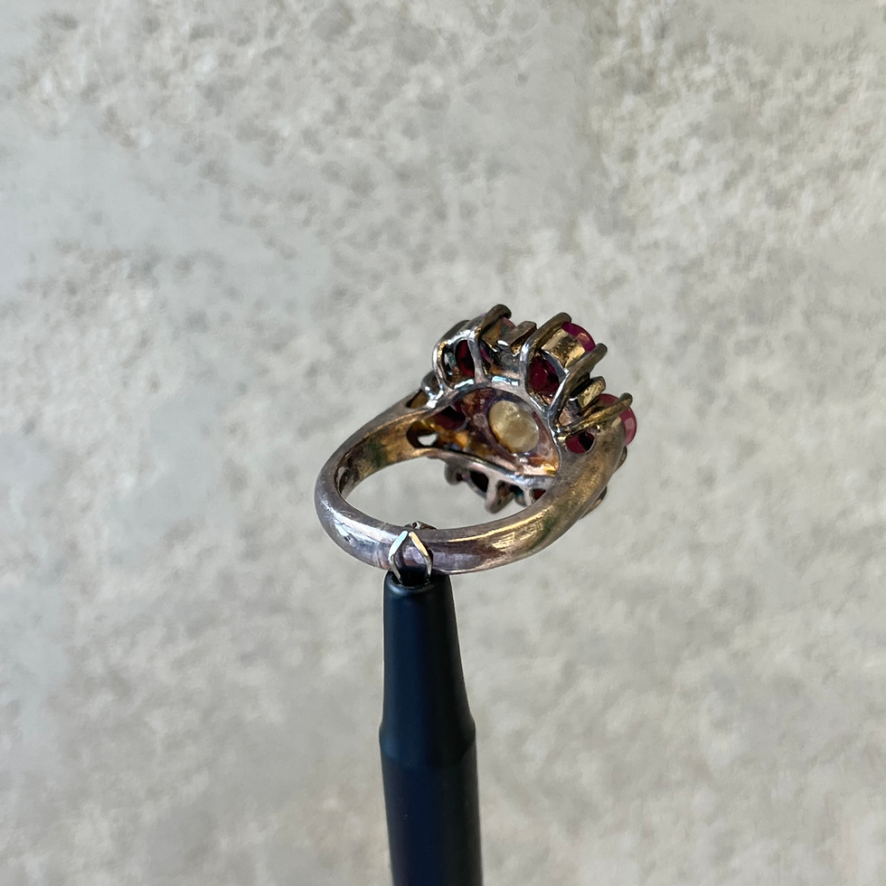 Miniatura: Ruby marcasite ring