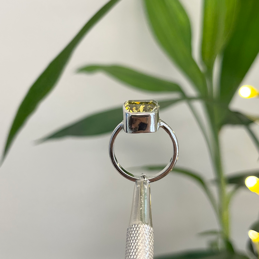 Miniature : Natural Lemon topaz ring