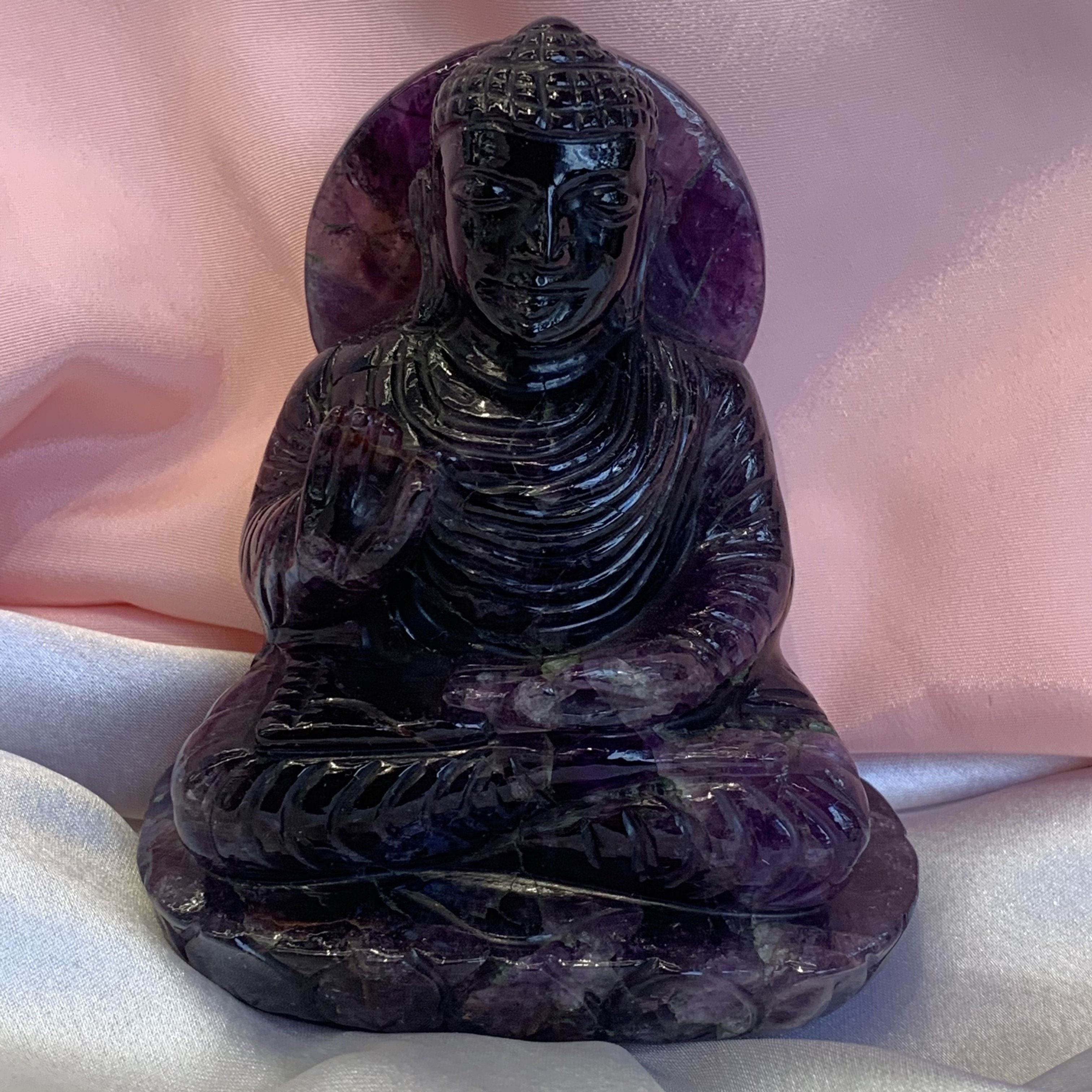 Natural Amethyst buddha figurine