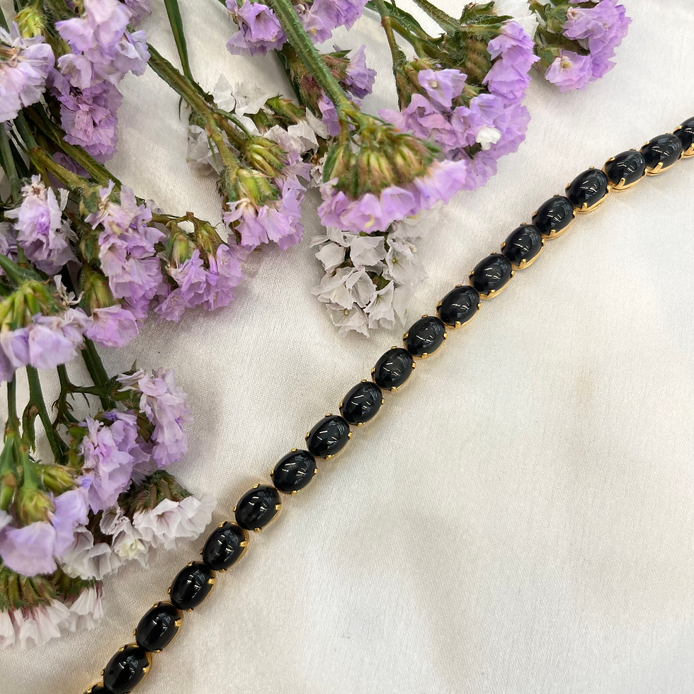 Thumbnail: Natural Black star gold bracelet