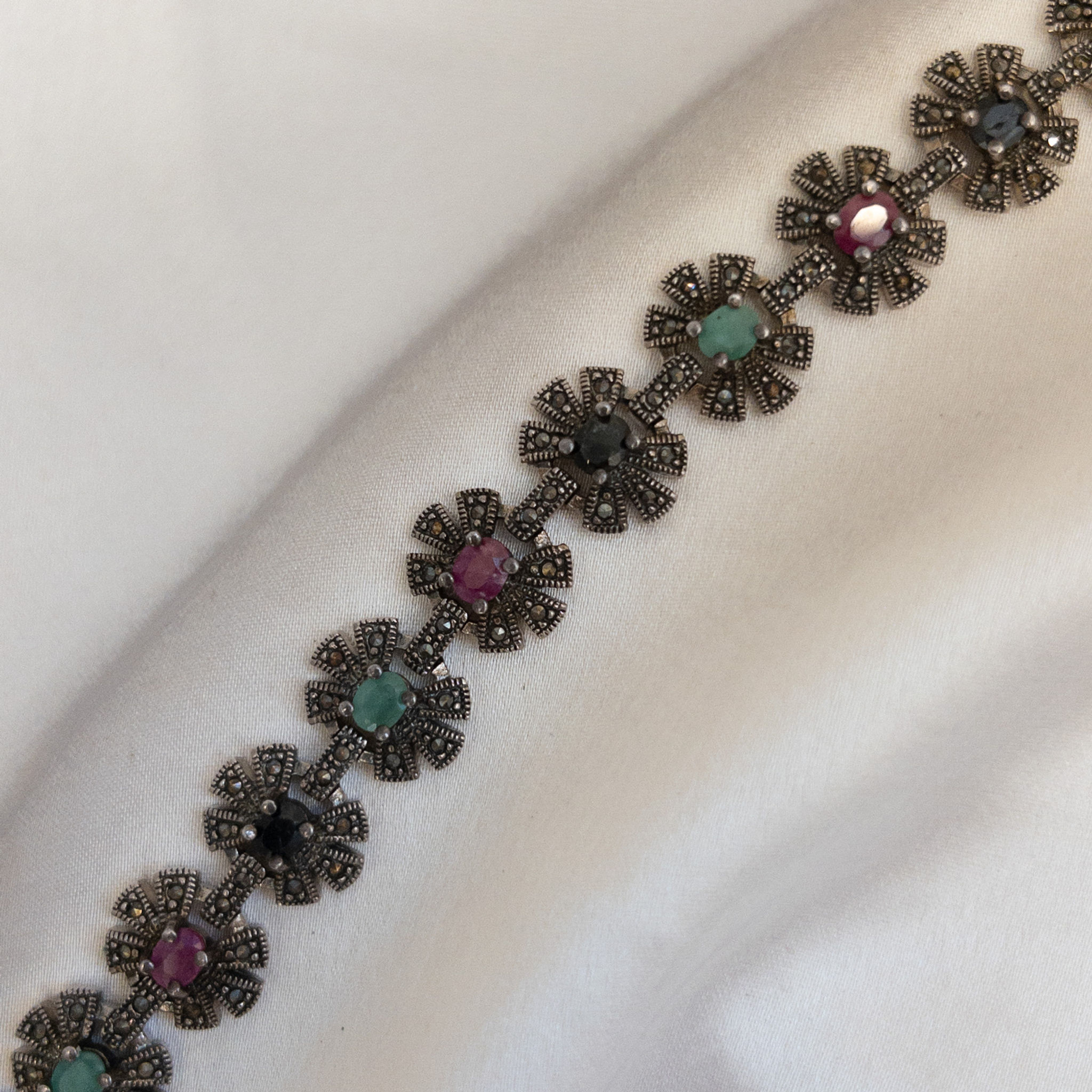 Ruby, Emerald Sapphire bracelet