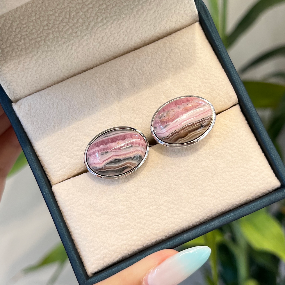 Rhodonite cufflinks