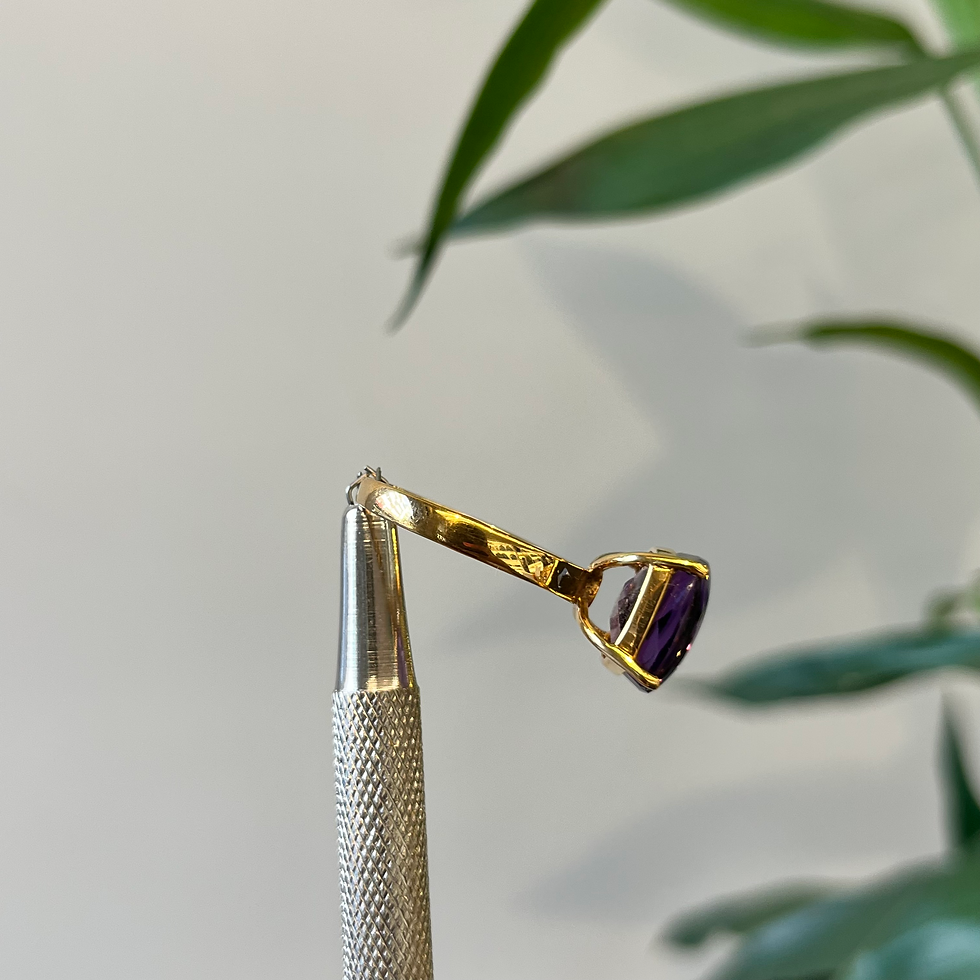Thumbnail: Natural Amethyst 18K gold ring