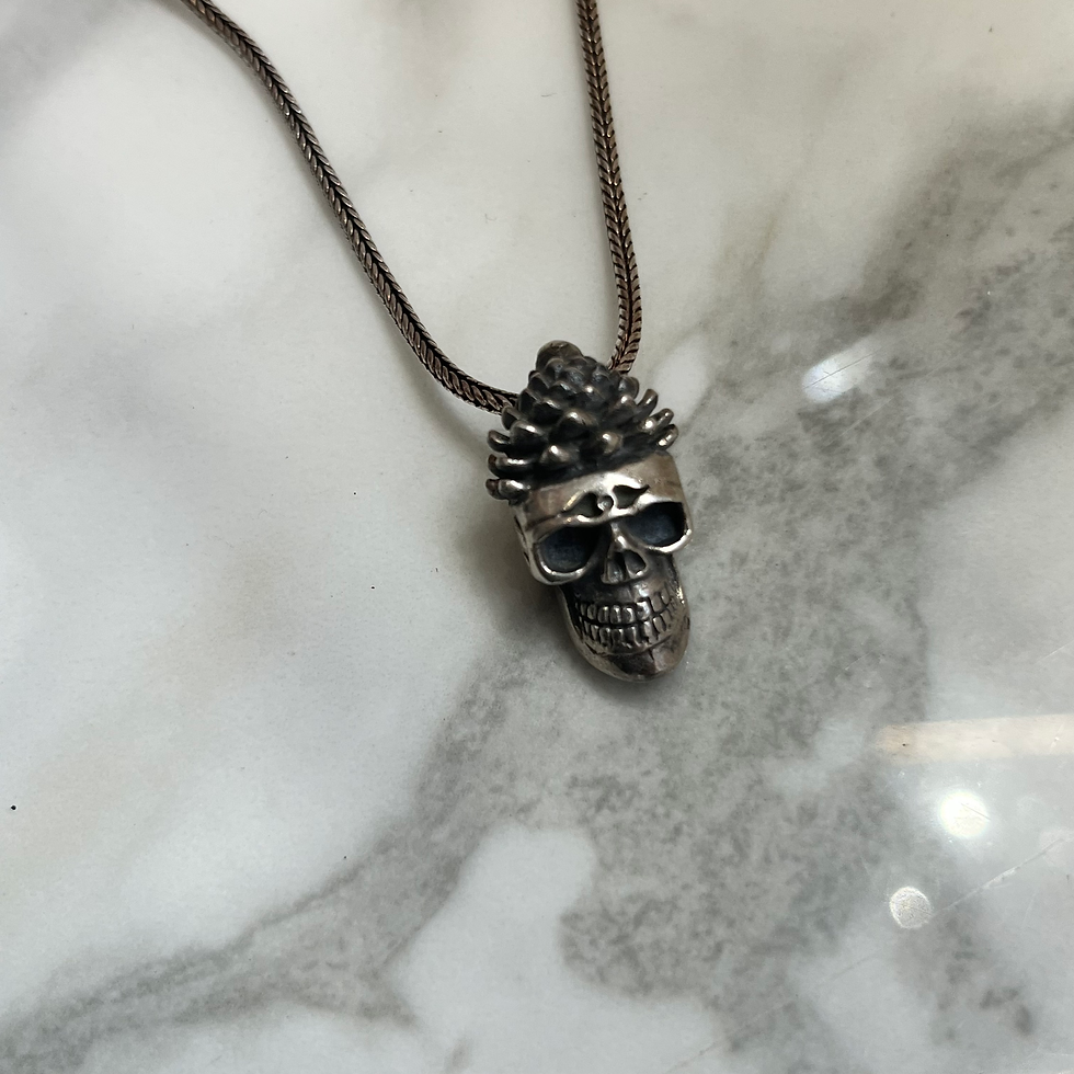 Thumbnail: Silver skull pendant