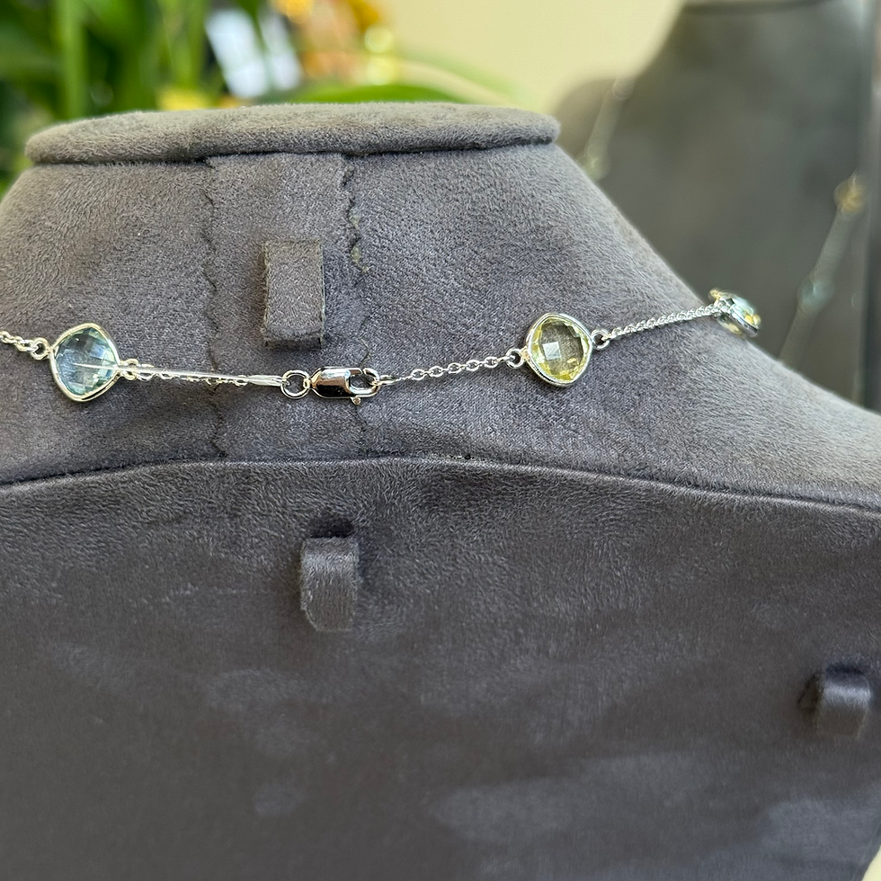 Thumbnail: Natural Multi stone long necklace