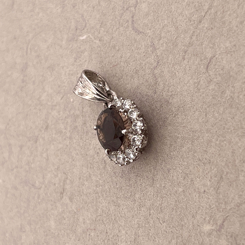 Miniature : Natural Smoky Topaz  pendant
