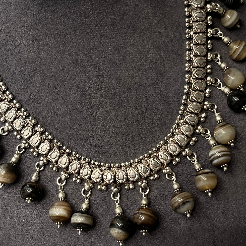 Thumbnail: Agate silver necklace