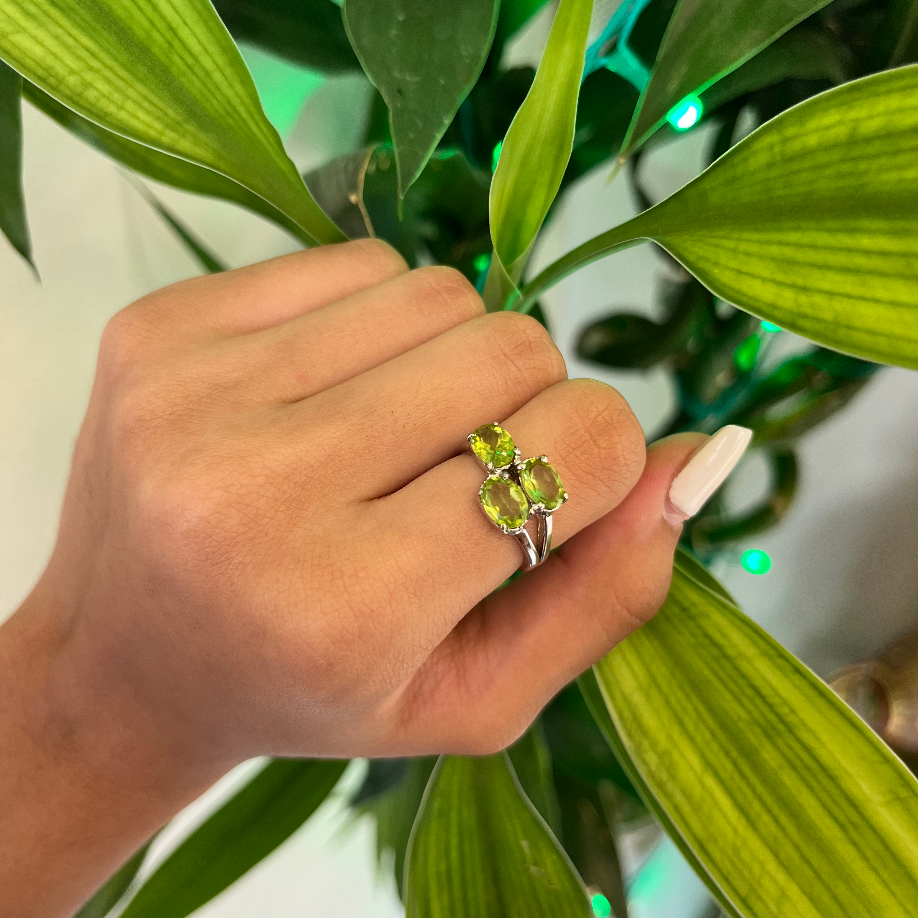 Natural Peridot ring