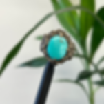 Natural Turquoise oxidised ring