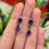 Miniature : Natural Amethyst Pear 925 Sterling Silver Hanging Earrings