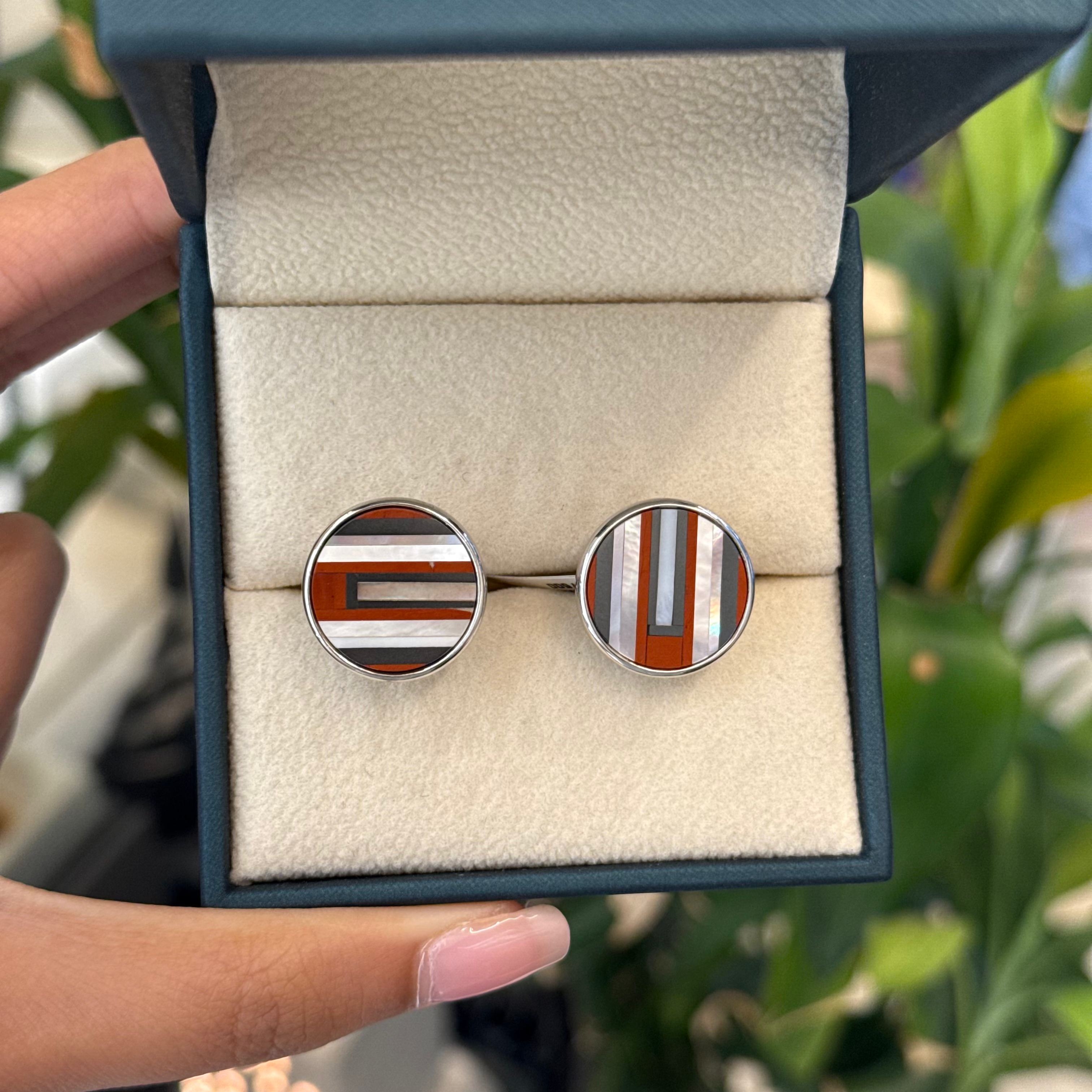 Genuine Inlay mother of pearl cufflinks