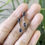 Miniature : Natural Blue sapphire bezel hanging earrings
